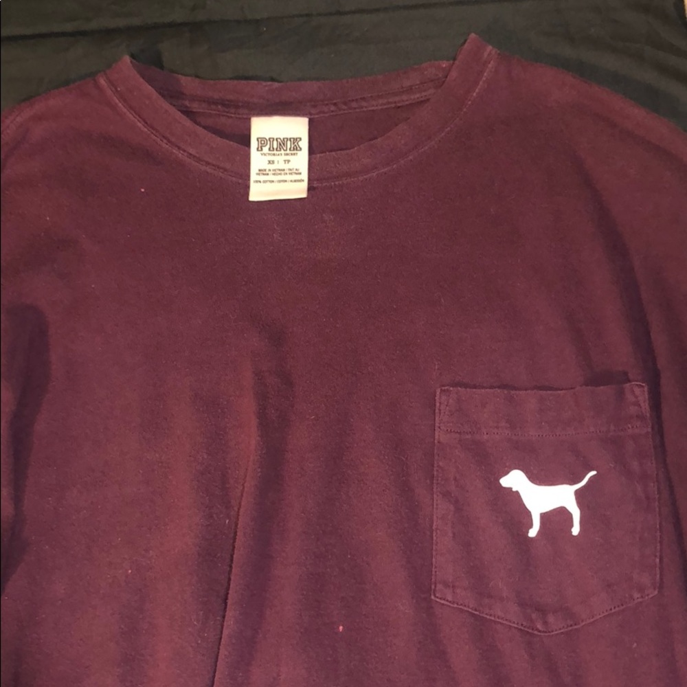 Pink Maroon long sleeve shirt
